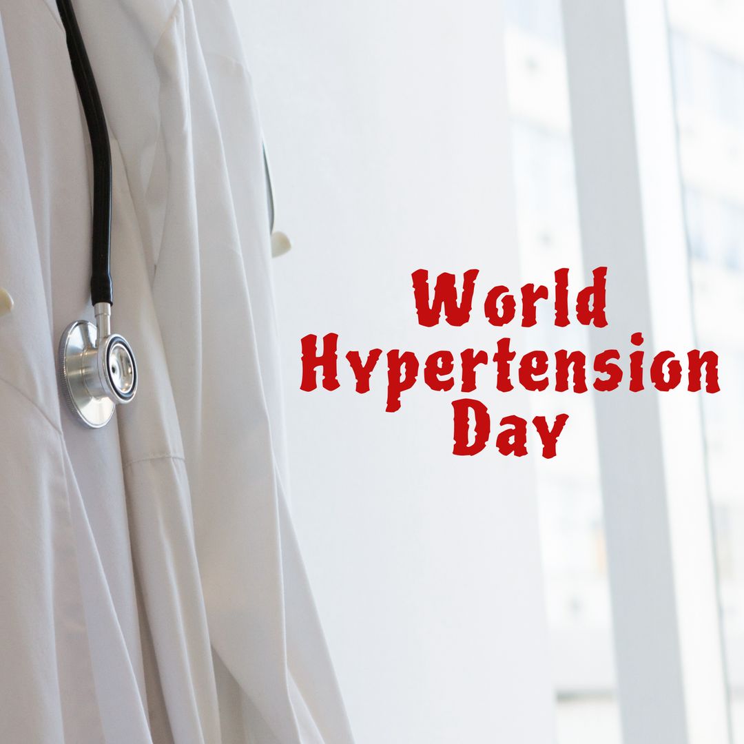 World Hypertension Day Awareness with Stethoscope and Lab Coat