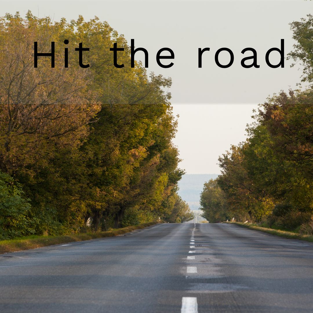 Endless Road Through Lush Forest with Travel Inspiration