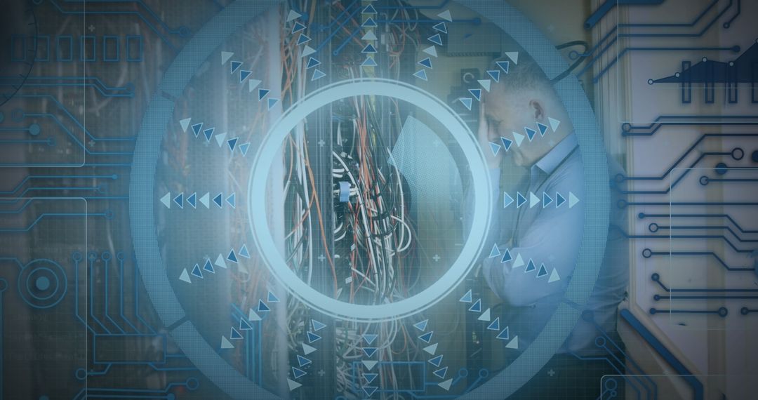 IT Technician Monitoring Computer Servers