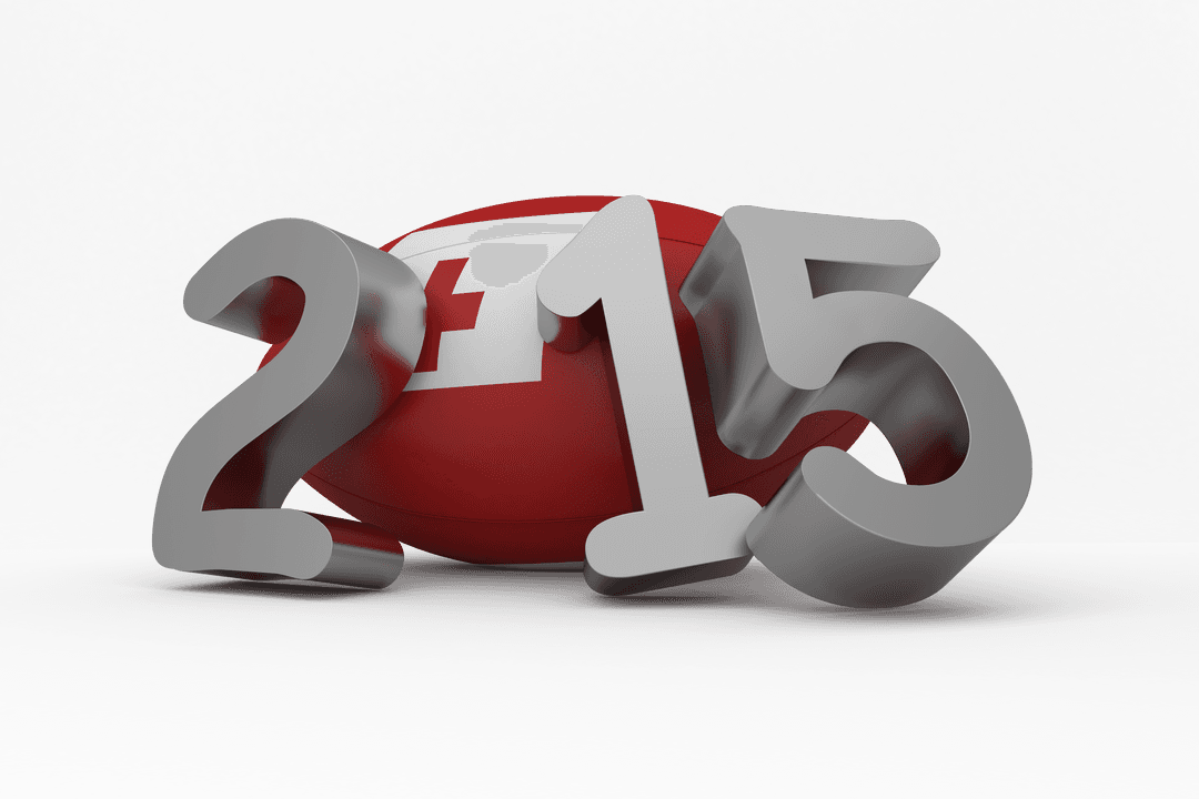 2015 with Tonga Rugby Ball Transparent Graphic