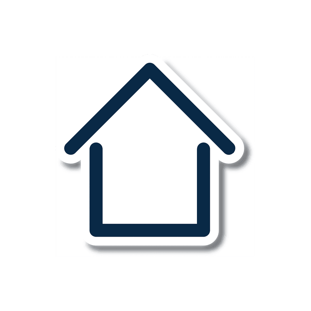 Minimalist Transparent Background House Icon Illustration