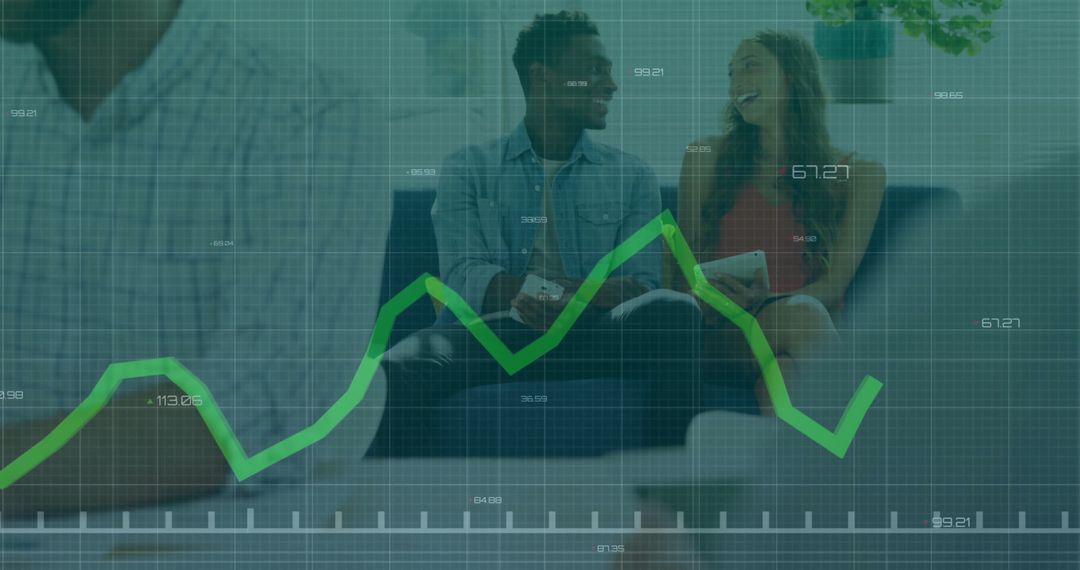 Diverse Business Team Analyzing Financial Data Illustration