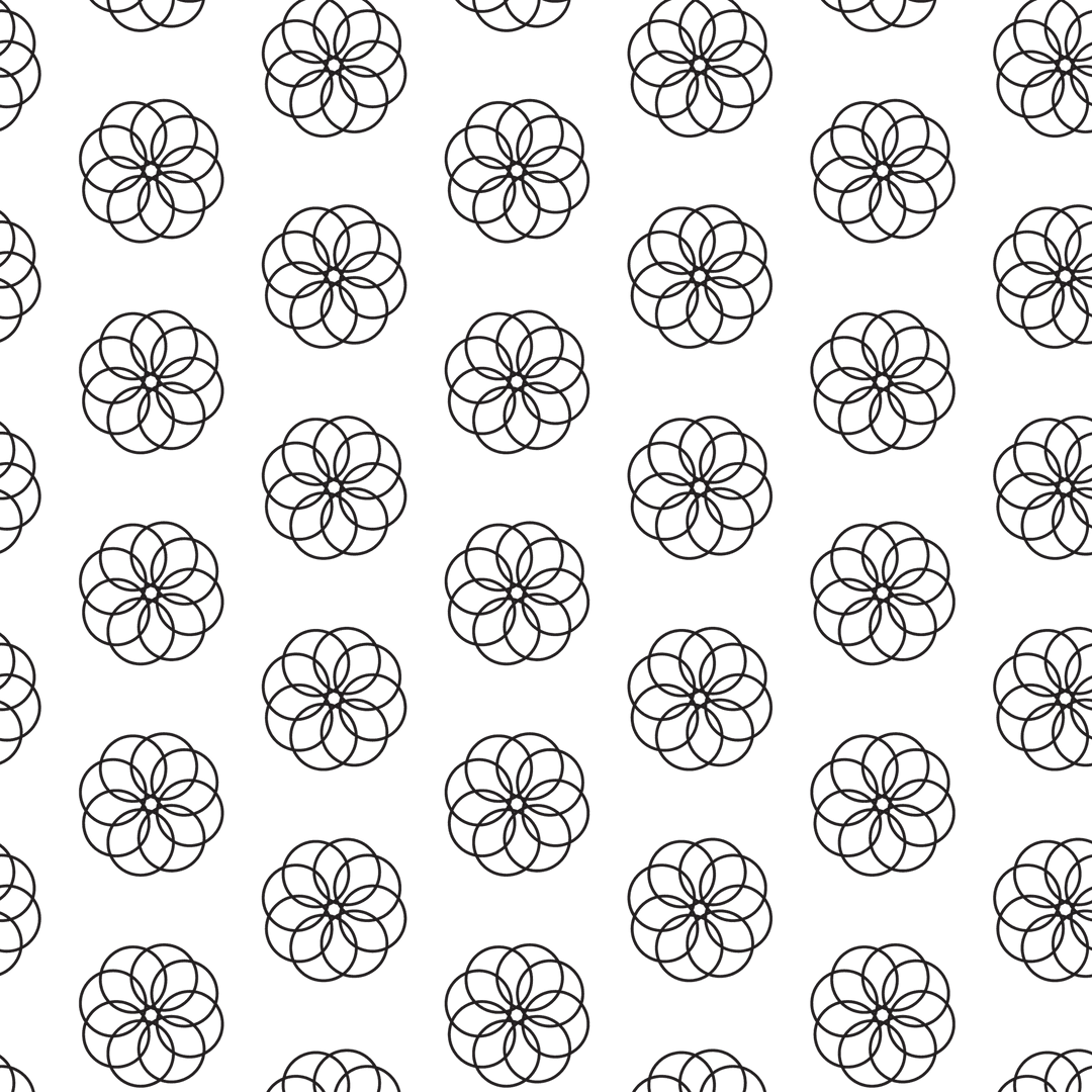 Floral pattern on transparent background for artistic design