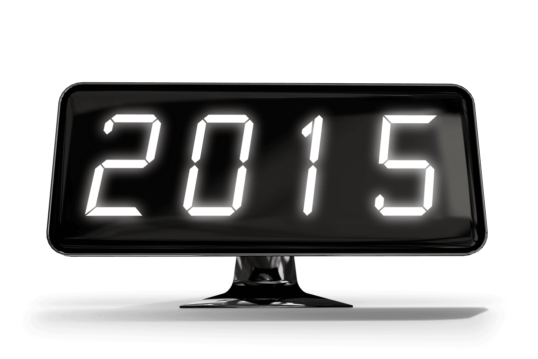 Digital Display Showing 2015 on Transparent Background - Download Free Stock Images Pikwizard.com