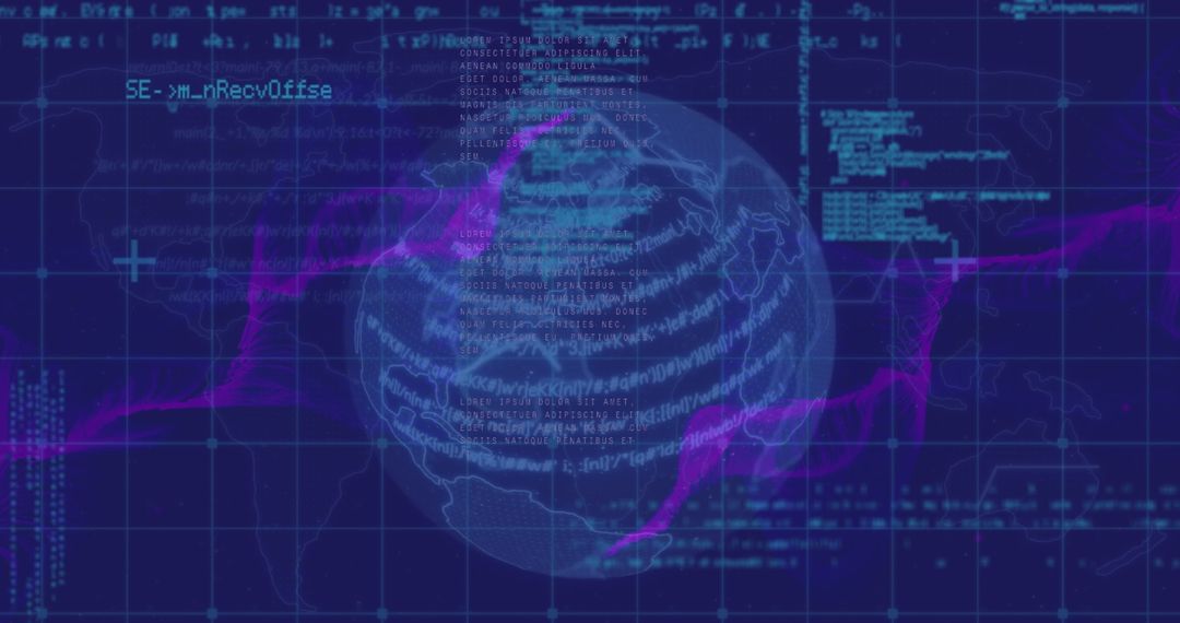 Digital Network Globe with Processing Code