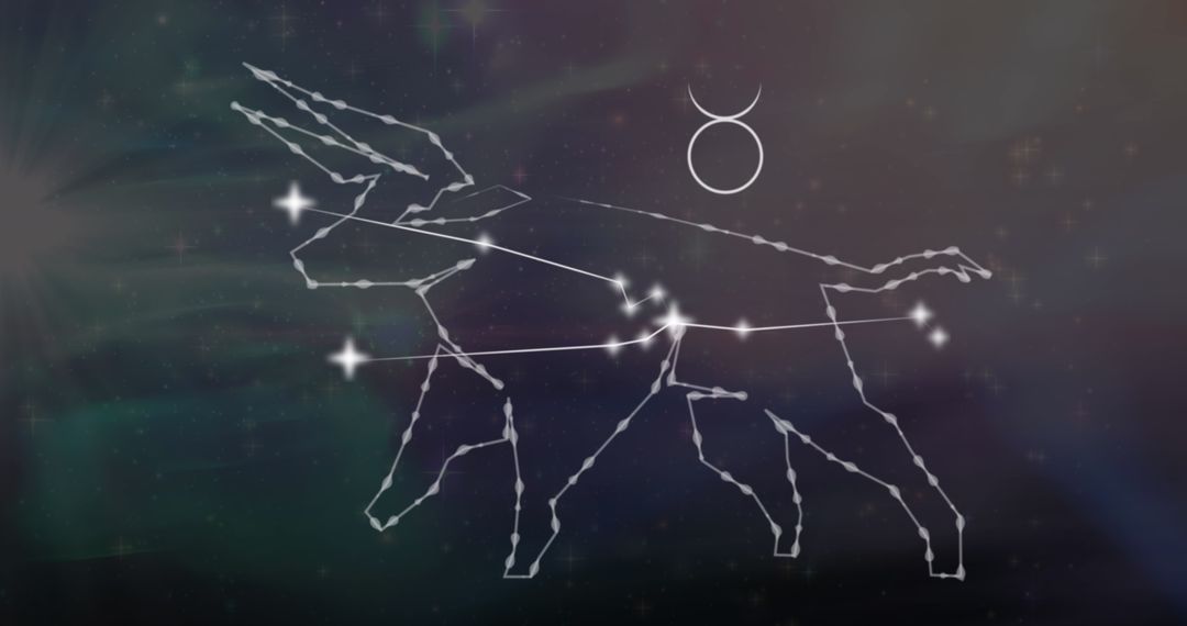 Taurus Constellation with Mystical Night Sky Background - Free Images, Stock Photos and Pictures on Pikwizard.com