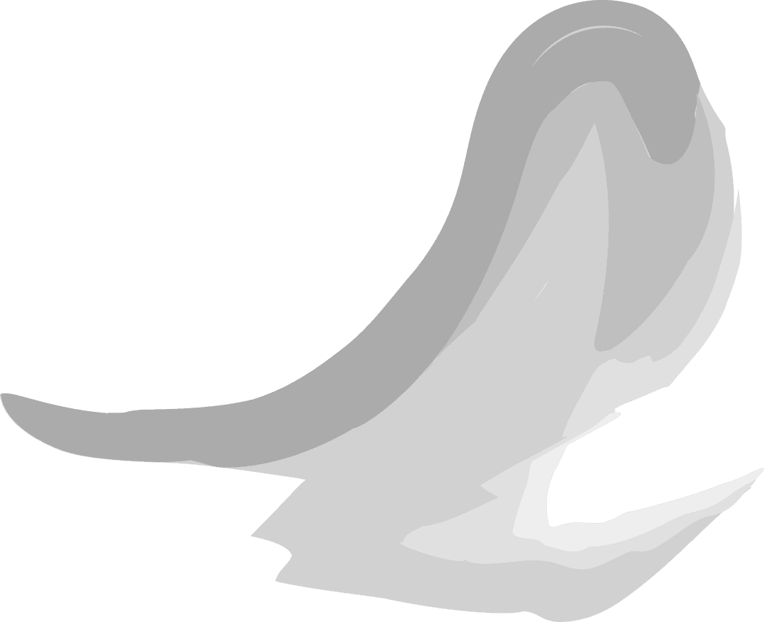 Transparent Abstract Fluid Design Gray Layers on Clean Background