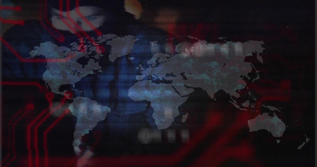 Global Digital Connectivity with Futuristic Data Visualization