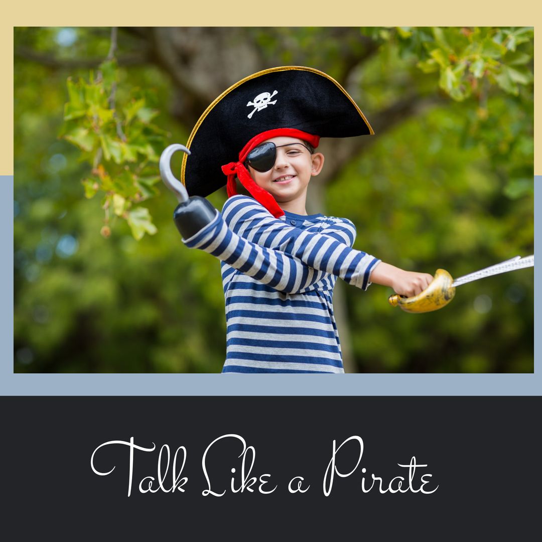 Child Pirate Adventure in Park for Talk Like a Pirate Day