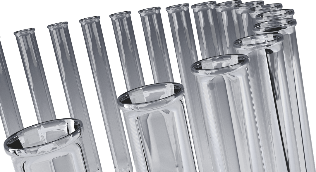 Transparent Glass Test Tubes in Laboratory Environment