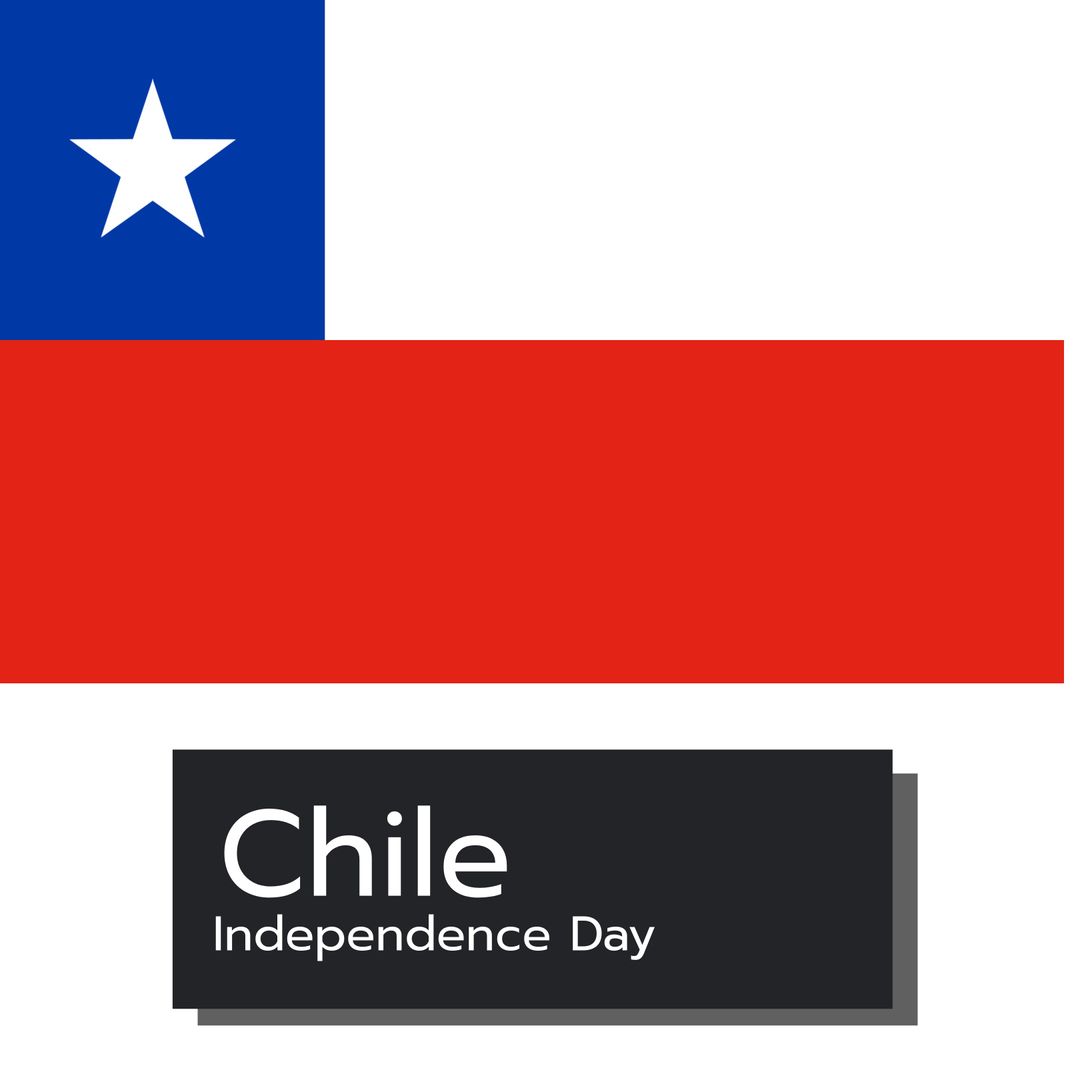 Chilean Flag with Independence Day Text and Copy Space - Download Free Stock Images Pikwizard.com