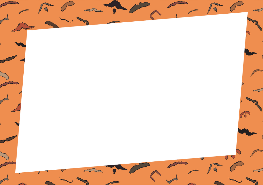 Abstract Orange and Black Transparent Frame with Shape Design