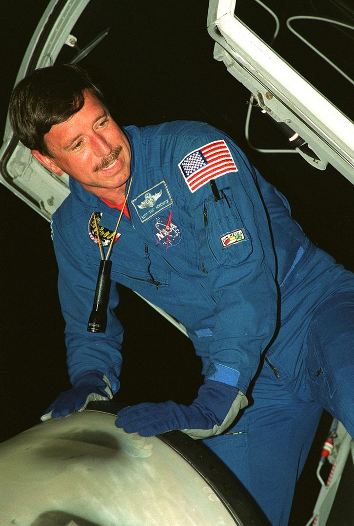 Astronaut Preparing for Shuttle Launch at Space Center