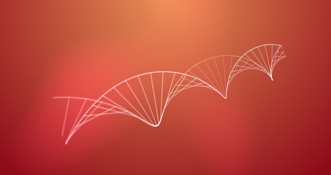 Abstract DNA Strand on Vibrant Gradient Background