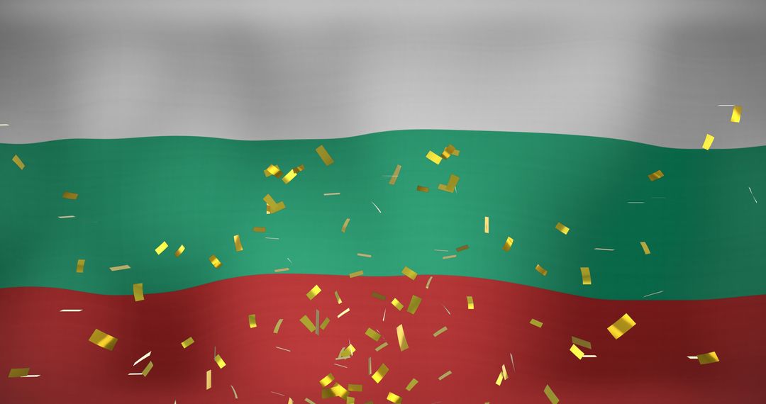 Celebratory Confetti with Bulgarian Flag in Background - Free Images, Stock Photos and Pictures on Pikwizard.com