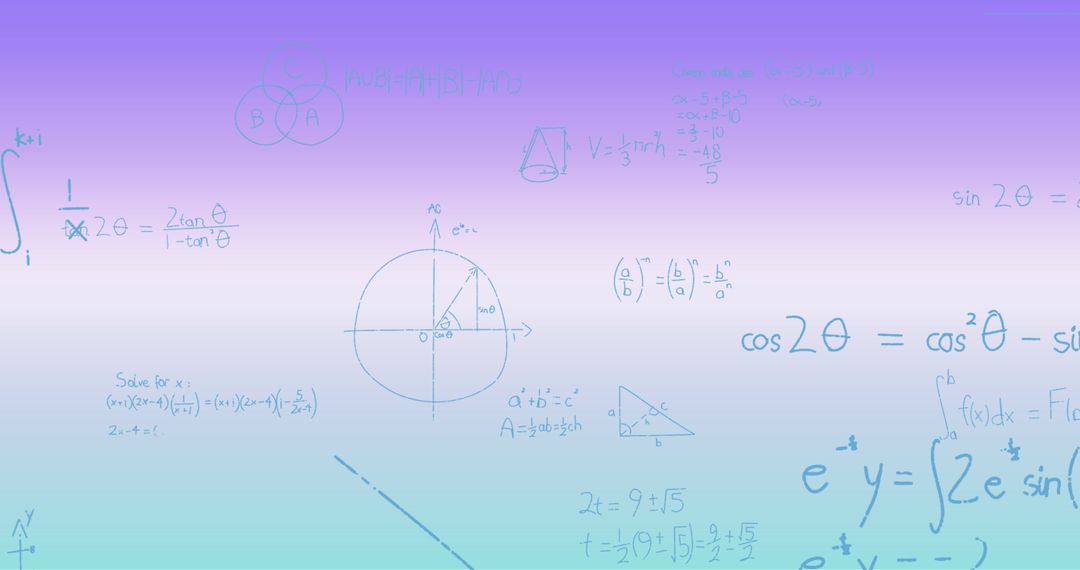 Abstract Mathematics Formula Background Gradient Design