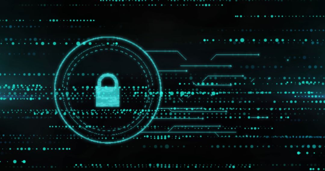 Digital Padlock Representing Data Security