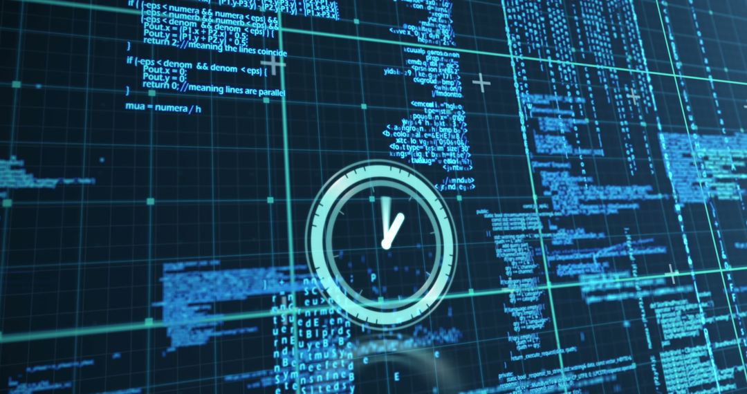 Digital Analysis of Concept of Time with Data Code in Background - Free Images, Stock Photos and Pictures on Pikwizard.com