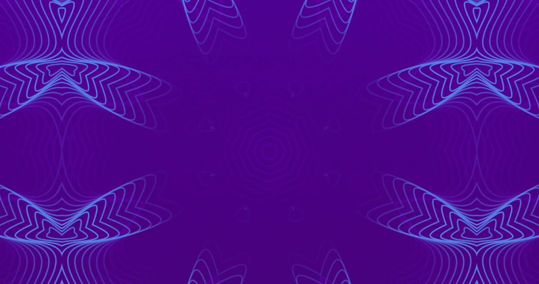 Abstract Blue Digital Wave Patterns on Purple Background
