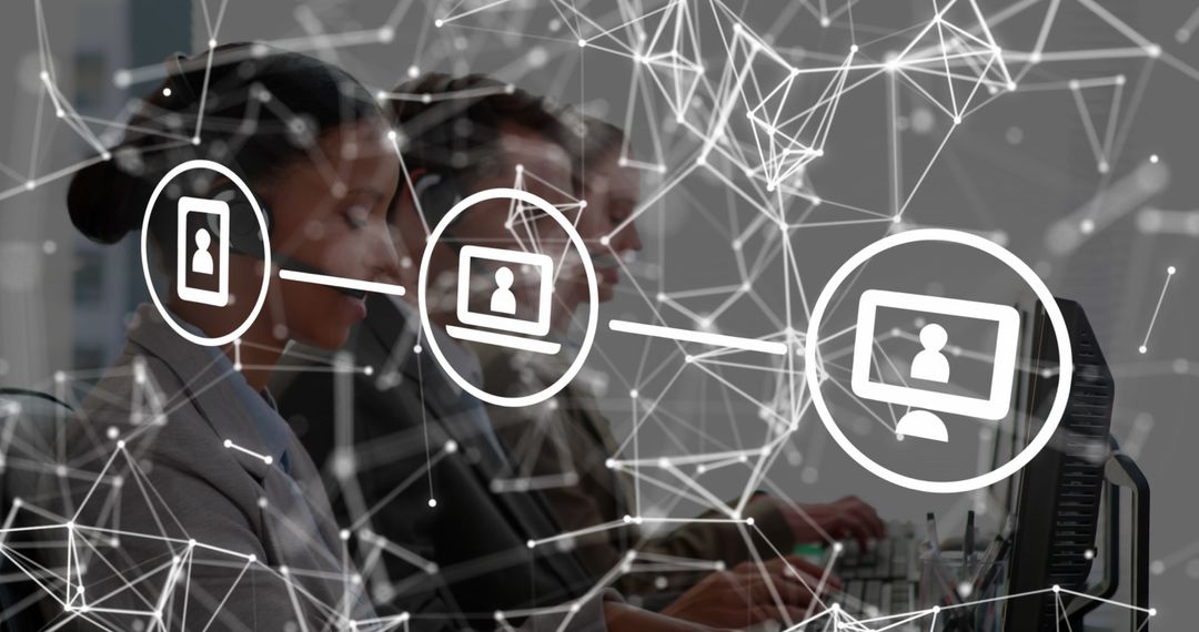 Innovative Data Network Overlaying Business Office