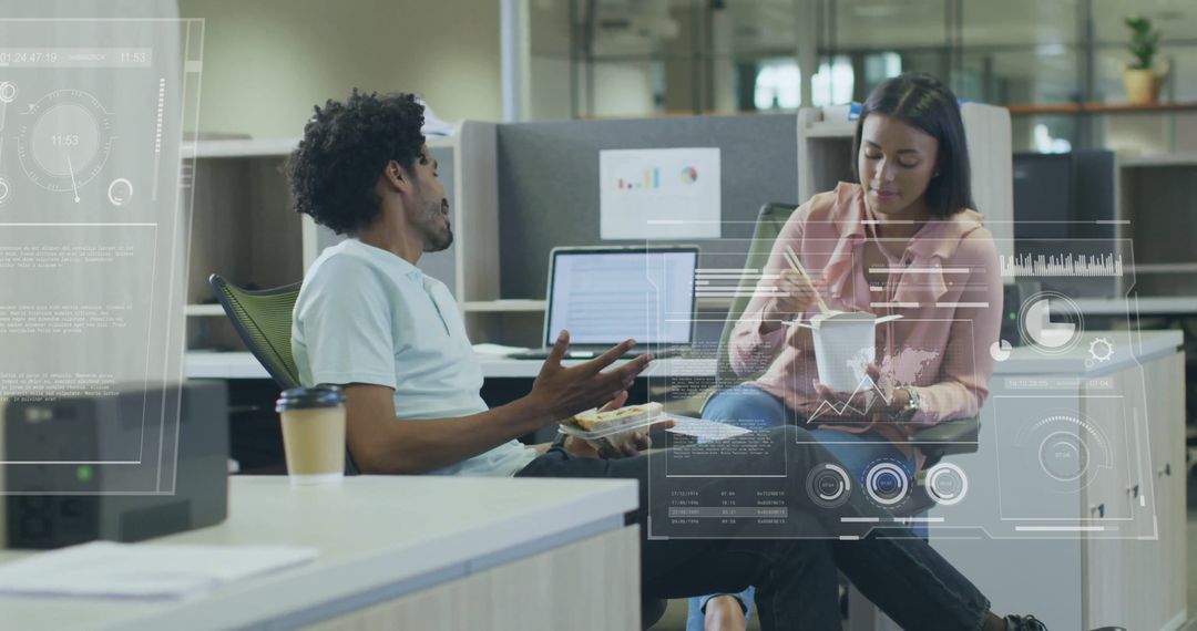 Diverse Colleagues Analyzing Data with Innovative Technologies