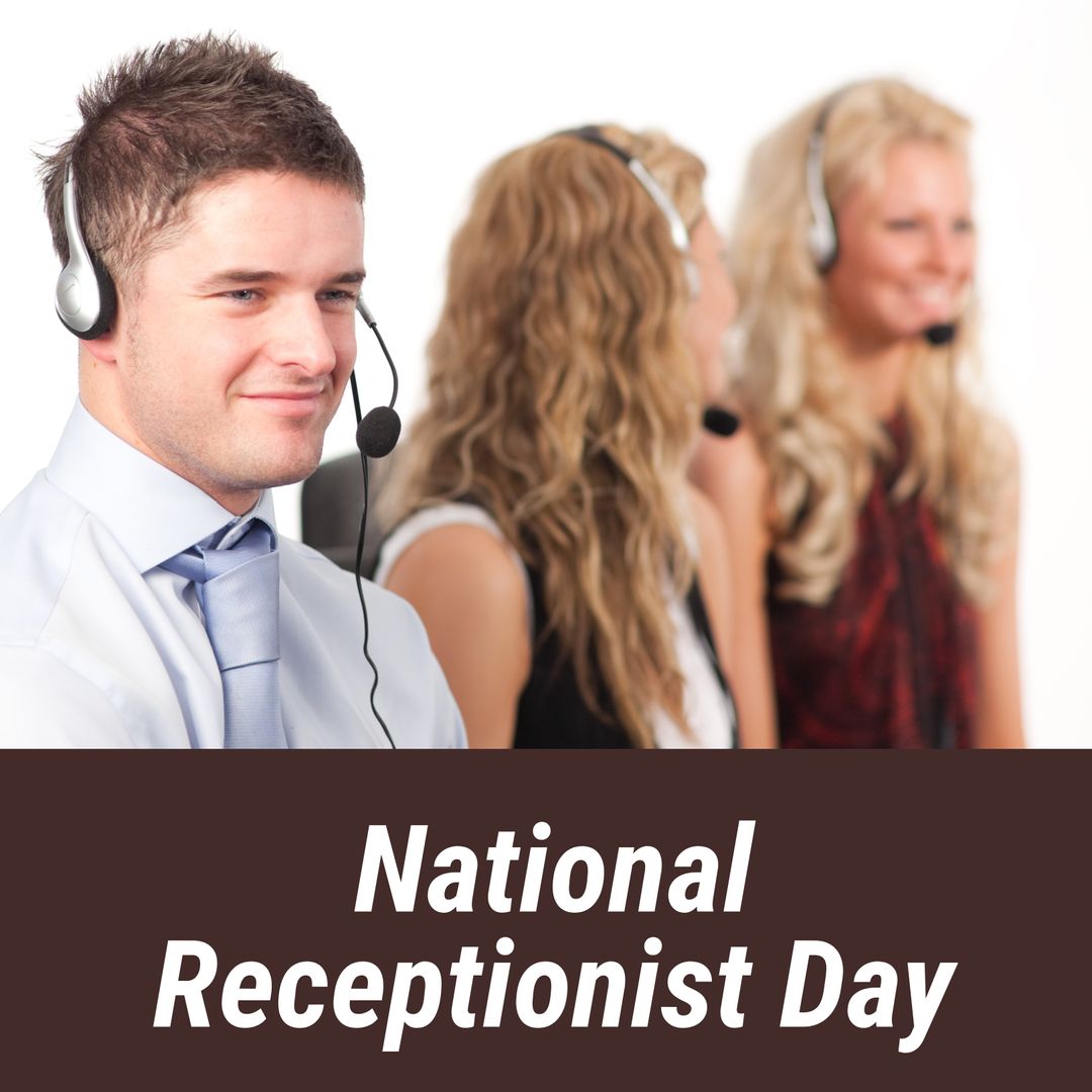 Smiling Receptionists Celebrating National Receptionist Day - Download Free Stock Images Pikwizard.com