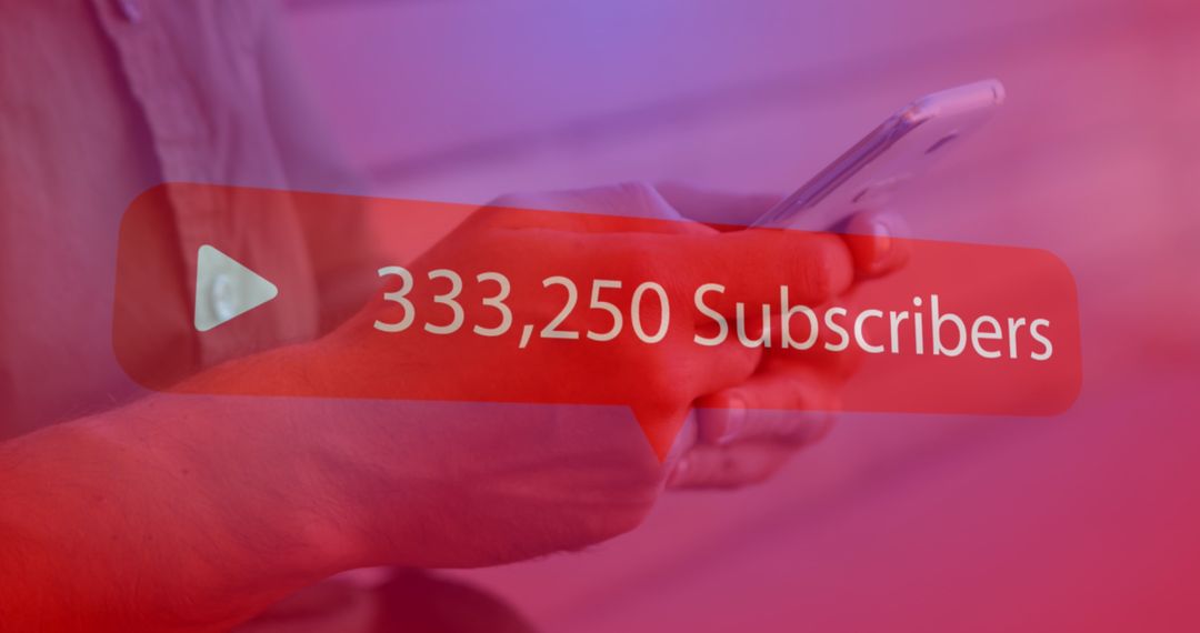 Growing Subscriber Count Highlight on Smartphone Display