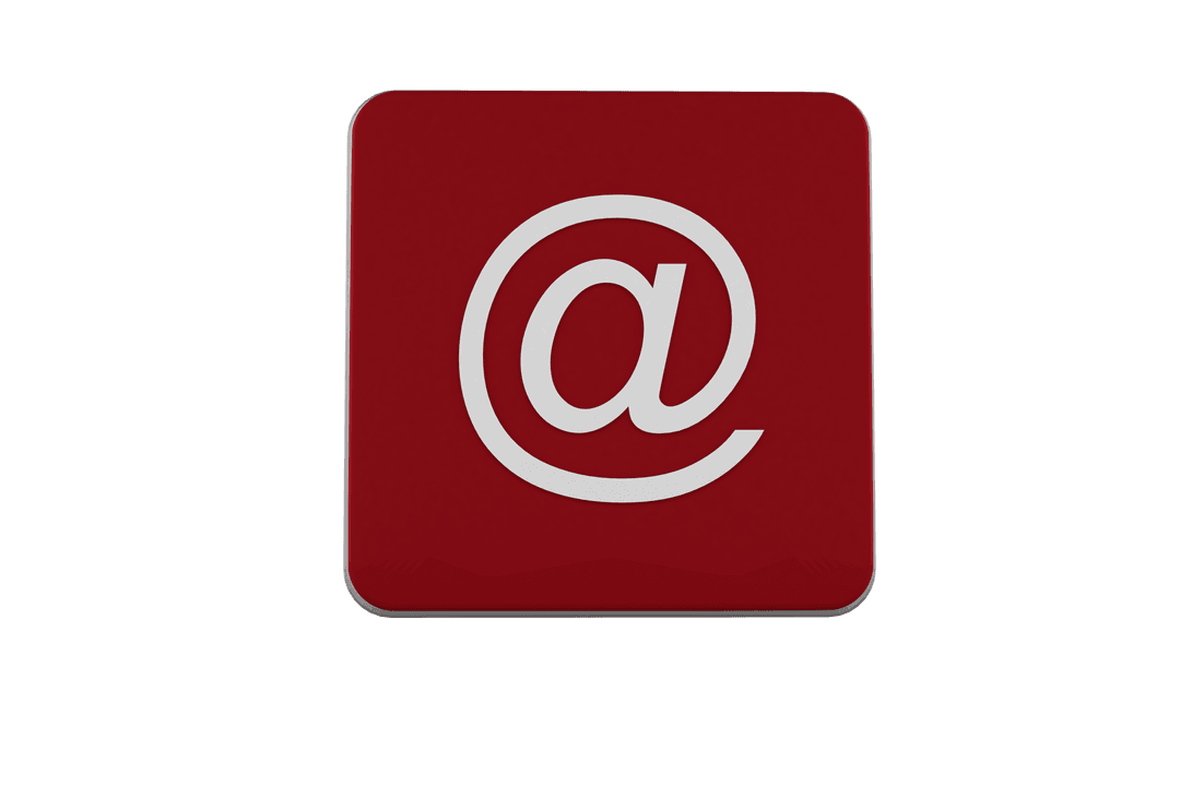 Digital Icon With Mail Symbol on Transparent Background