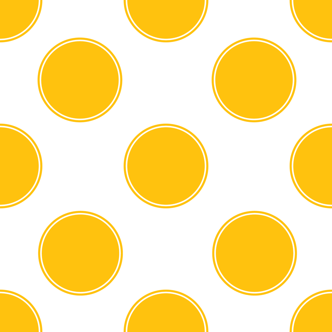 Vibrant Yellow Circle Pattern on Transparent Background