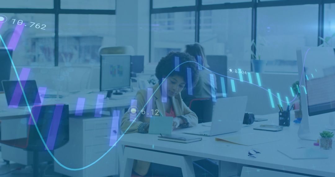 Abstract Finance and Diverse Business Team in Office Setting