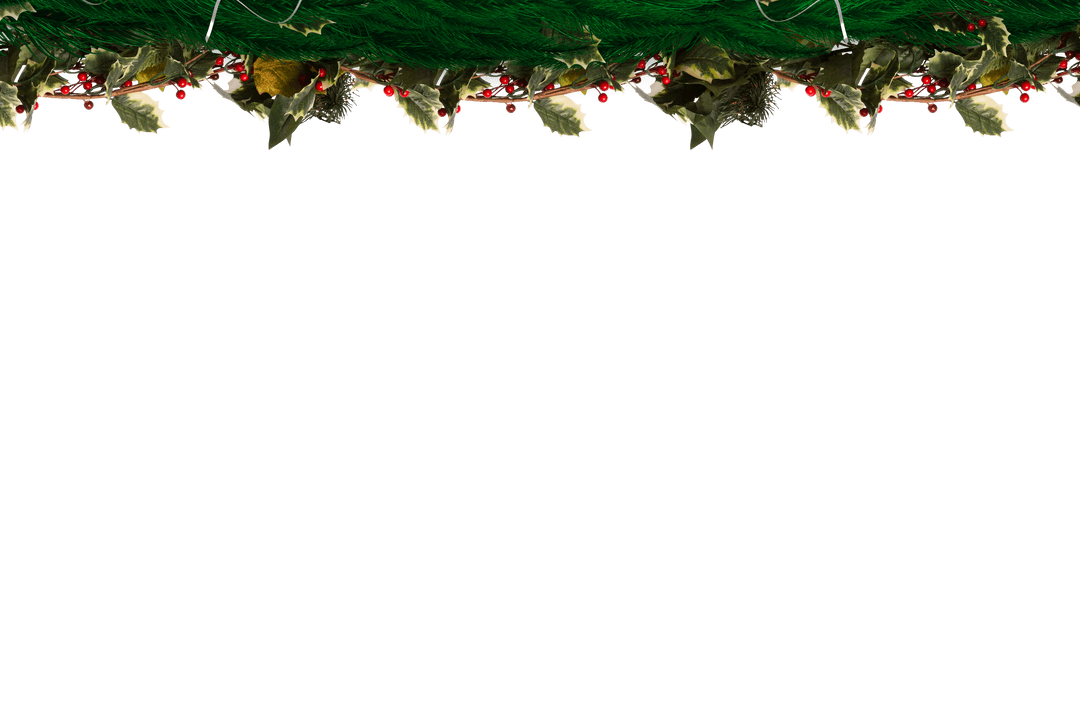 Transparent Christmas Garland with Berries