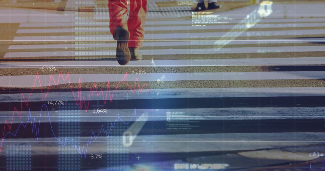 Business Metrics Overlaid on Patterns Footprint Concept