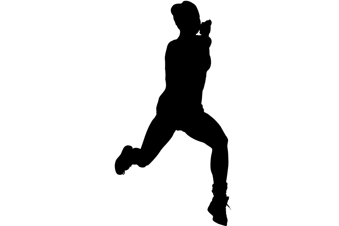 Transparent Female Runner Silhouette on Run Illustration