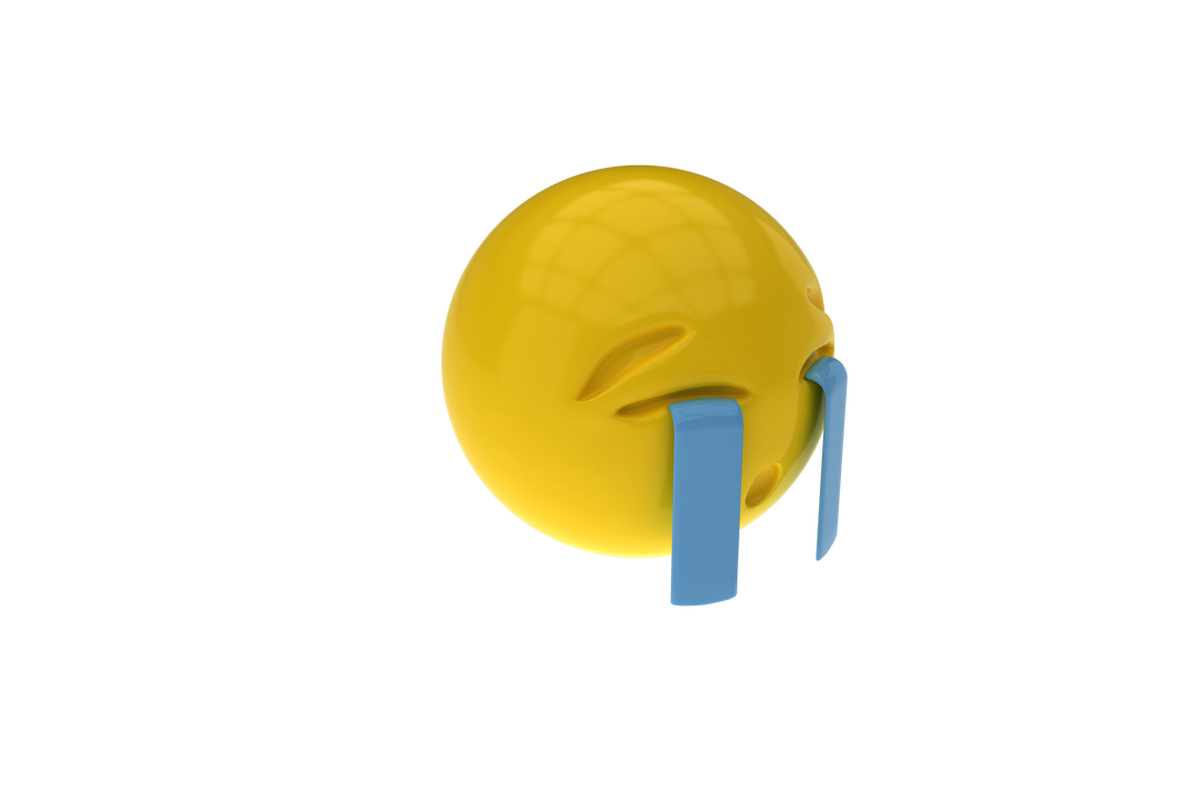 3D Crying Smiley Face Emoticon on Transparent Background - Download Free Stock Images Pikwizard.com