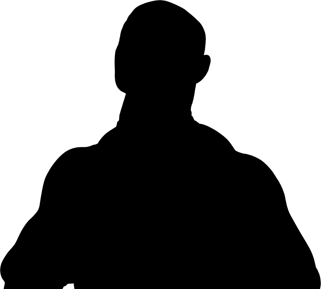 Silhouette of Active Man Transparent Lifestyle Concept