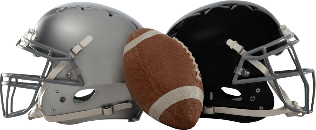 Transparent Football Helmets with Classic Ball Setup