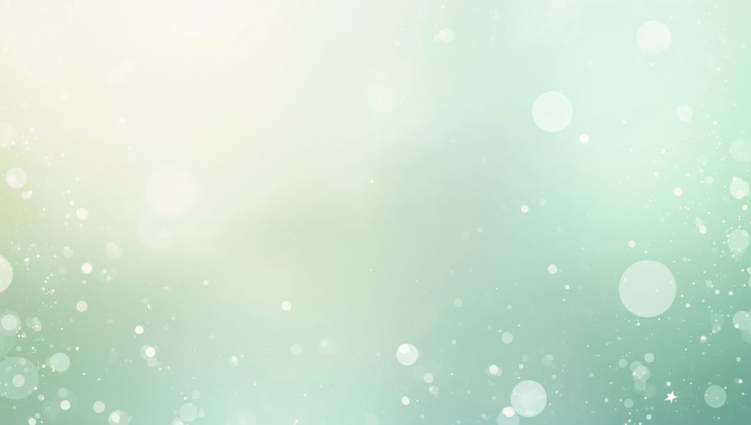 Glowing Mint and Cream Bokeh with Sparkling Orbs and Subtle Glitter for Elegant Background