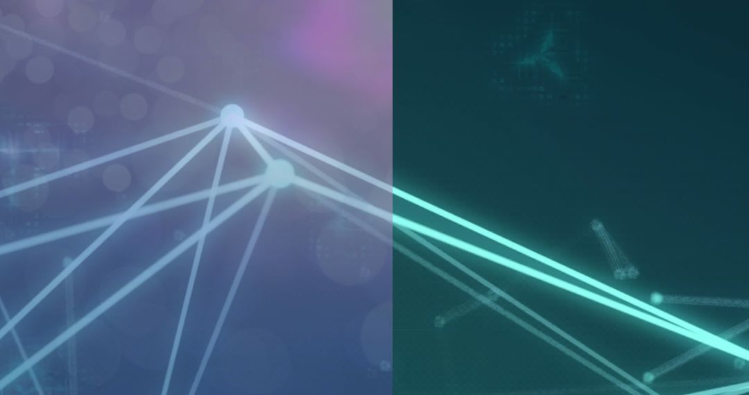 Abstract Network Connections with Luminous Lines