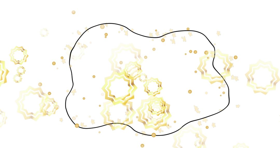 Abstract Festive Stars and Shapes on White Background