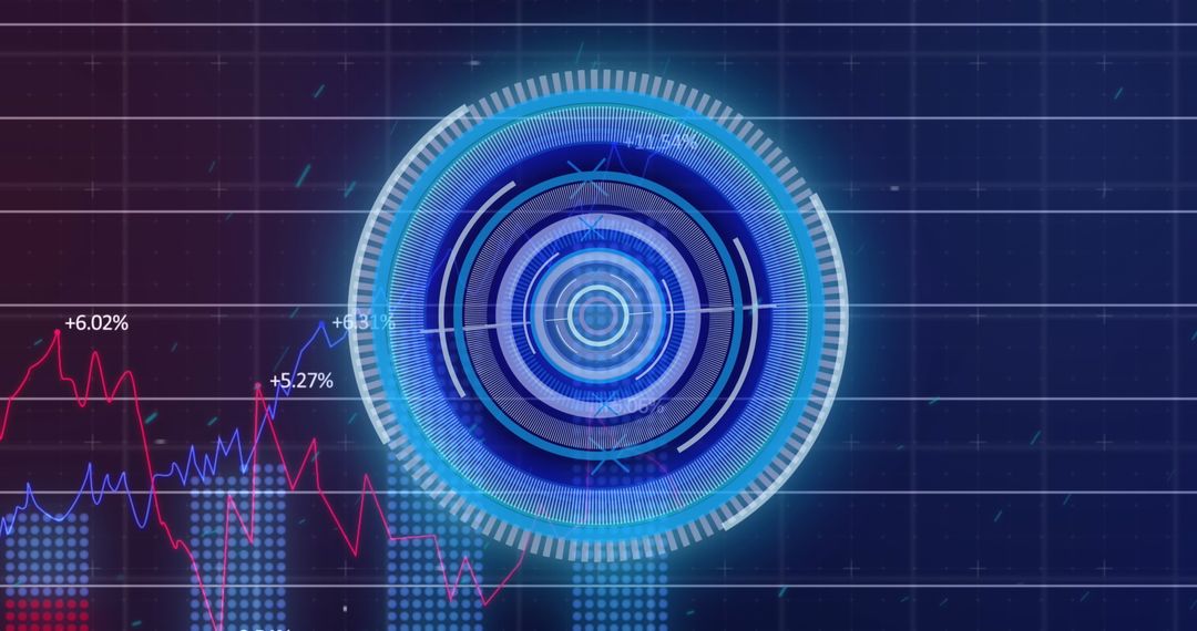 Futuristic Neon Interface for Data Analytics and Trading Visualization