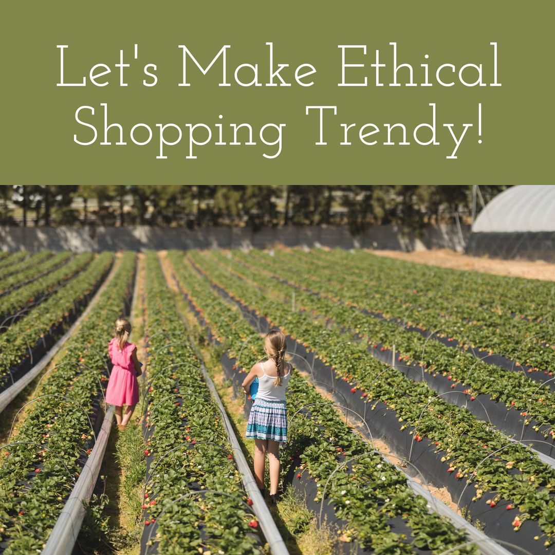 Children Promoting Ethical Shopping in Strawberry Farm