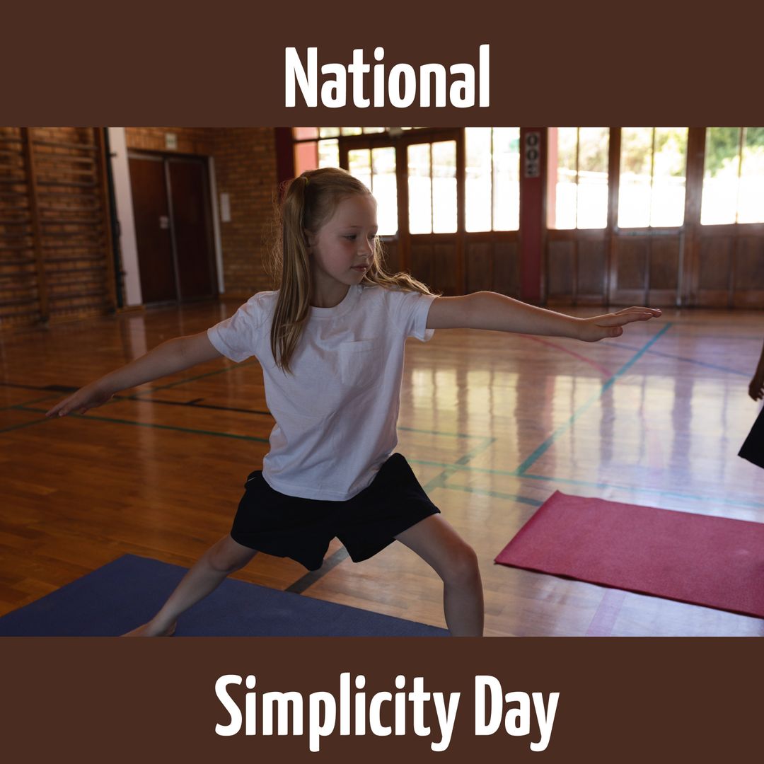 Young Girl Practicing Yoga for National Simplicity Day