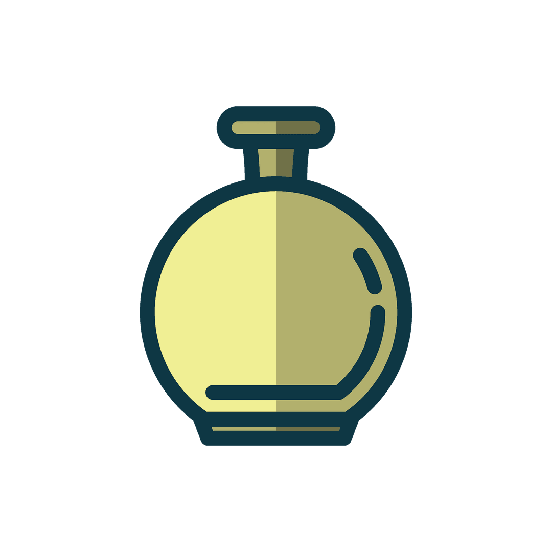 Yellow Vase Icon on Transparent Background for Decorations
