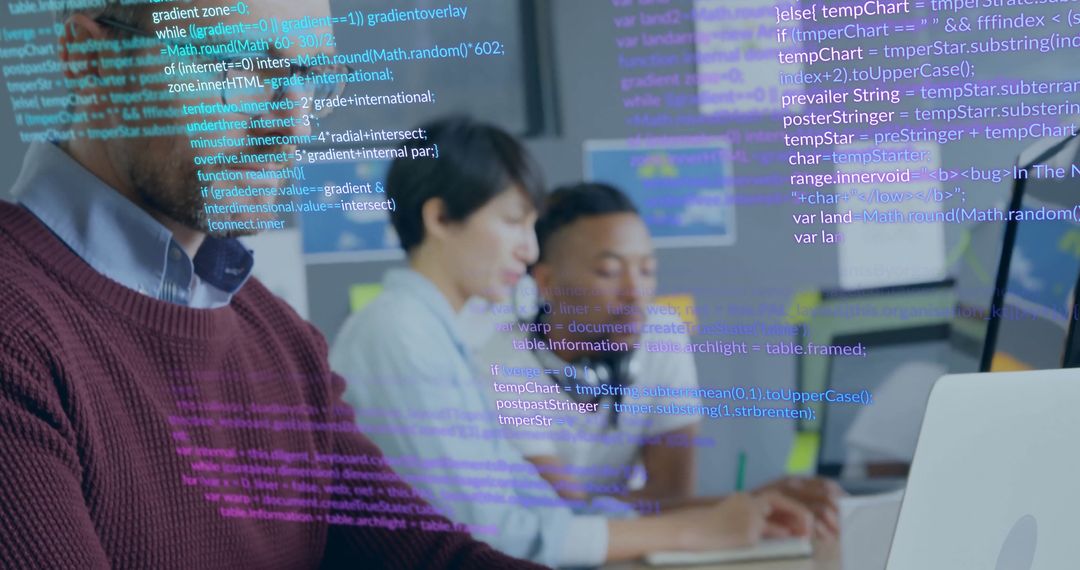 team programming focused on advanced data tasks - Free Images, Stock Photos and Pictures on Pikwizard.com