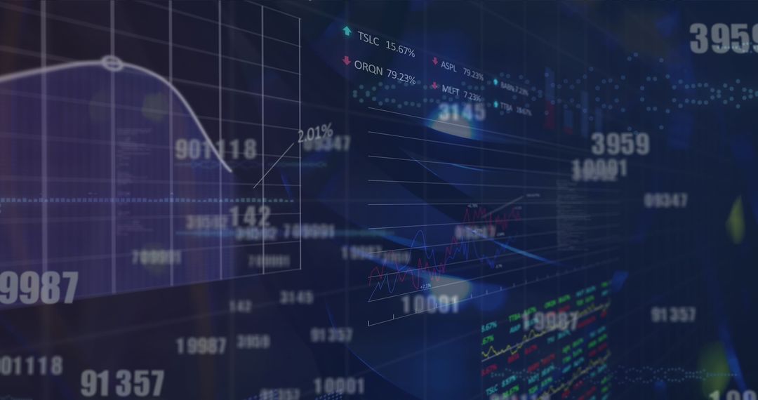 Digital Interface Displaying Global Financial and Business Data