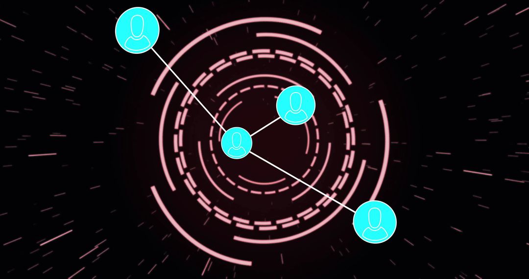 Futuristic Digital Network with Scope Highlights