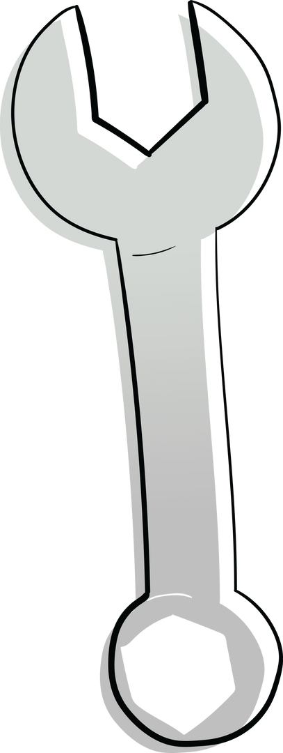 Graphic Illustration of a Grey Wrench on Transparent Background - Download Free Stock Images Pikwizard.com