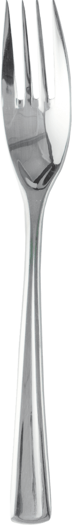 Silver Fork Cutlery on Transparent Background