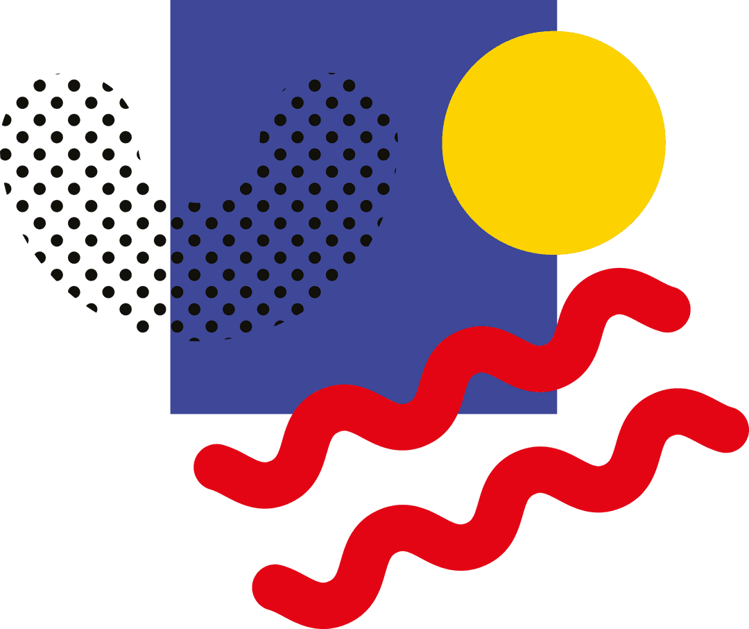 Colorful Abstract Shapes on Transparent Background with Vector Design