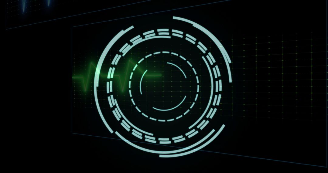 Futuristic Digital Interface with Concentric Segmented Rings